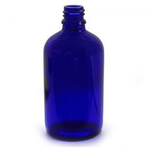 B100BG - 100ml Blue Glass Bottle - Large