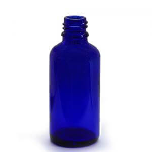 B50BG - 50ml Blue Glass Bottle - Large