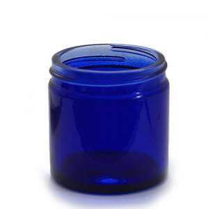J60BG - 60ml Blue Glass Jar - Large