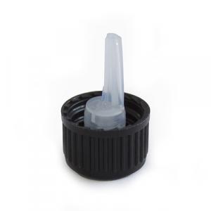 Large image of 0.7mm Black Cap & Dropper - None tamper evident - PK/1000