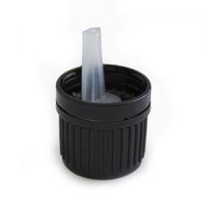 1.0mm Black Cap and Dropper - Tamper Evident - large
