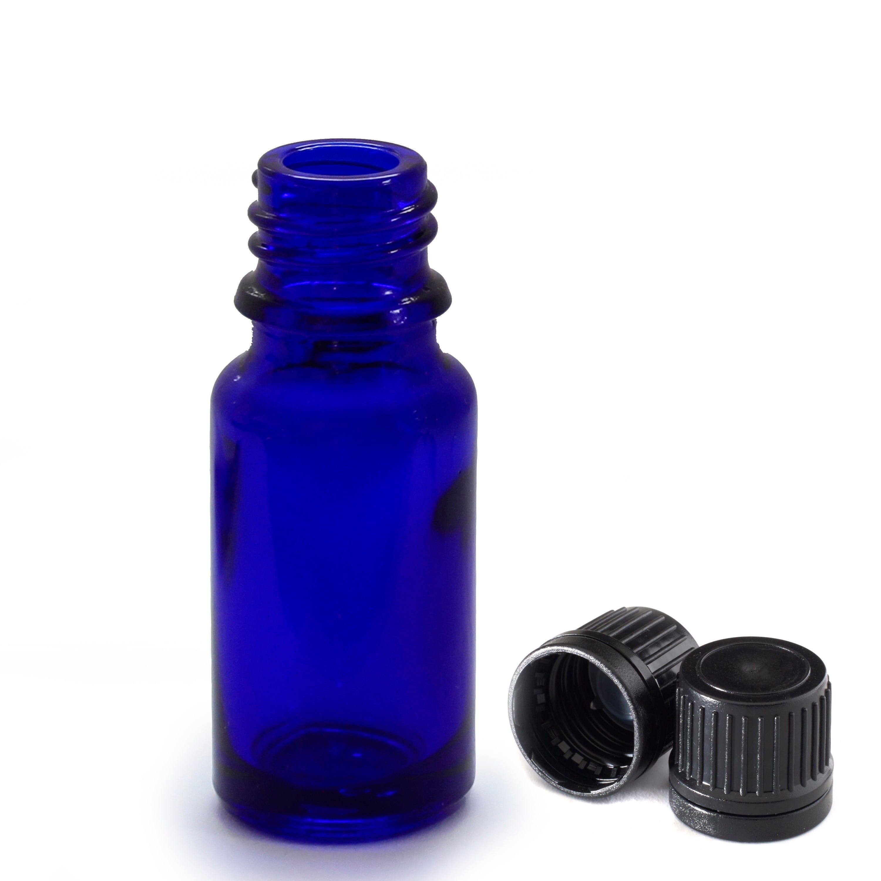 5ml Blue glass bottles with caps and droppers. Suitable for aromatherapy products