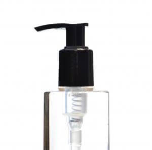 Black pump dispenser for 250ml plastic bottles 24/415