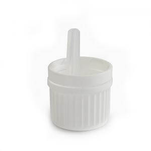 0.7mm White Cap and Dropper - Tamper evident - large