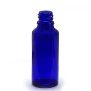 B30BG - 30ml Blue Glass Bottle - Large